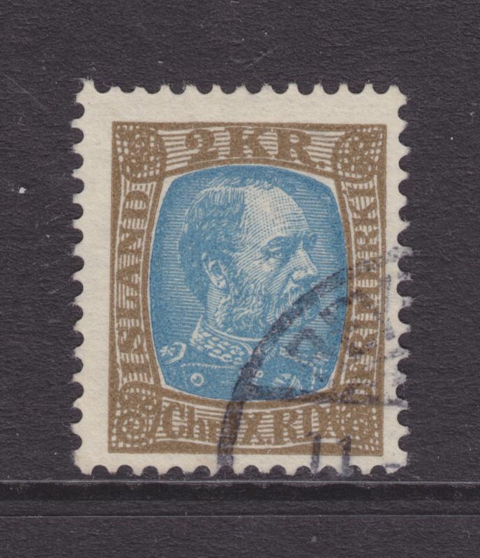 Iceland Sc 44A used 1904 2k King Christian IX, scarce