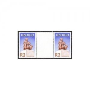 Lesotho 104 gutter,MNH.Michel 104X. Statue of King Moshoeshoe I.1971. 