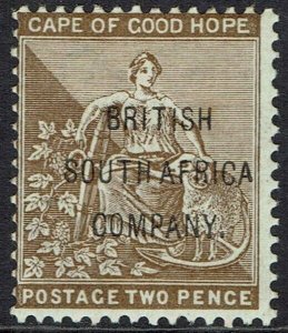 RHODESIA 1896 OVERPRINTED CAPE HOPE 2D