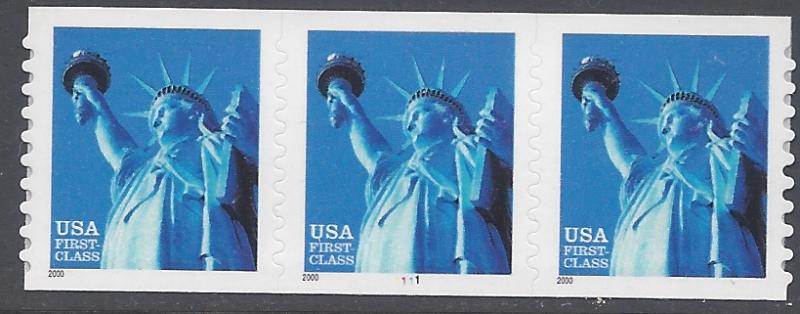 #3453 34c Statue of Liberty PNC/3 #1111 2000 Mint NH