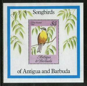 Antigua 1984 Song Birds Wildlife Animal Fauna Sc 778 M/s MNH # 13084