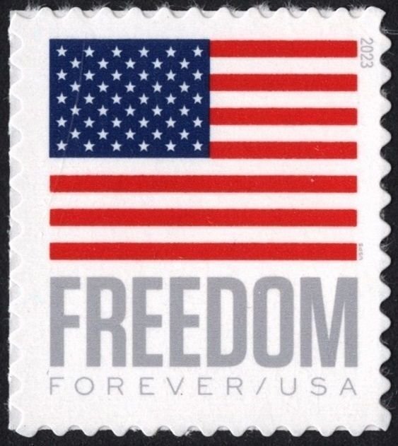 SC#5787 (Forever) Freedom U.S. Flag Sheet Single (2023) SA