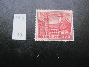 GERMANY USED 1939 MI. 735X GUM CHANGE  40 EUROS   (115) SEE MY STORE