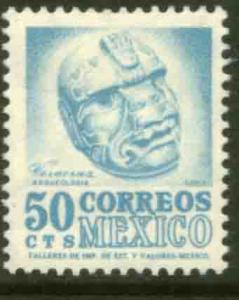 MEXICO 881, 50¢ 1950 Def 4th Issue Fluorescent unglazed. MINT, NH. F-VF.