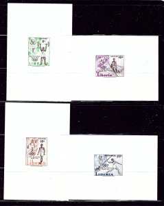 Liberia 390-92 and C126 MNH 1960 Rome Olympics Presentation Sheets    (ap2600)