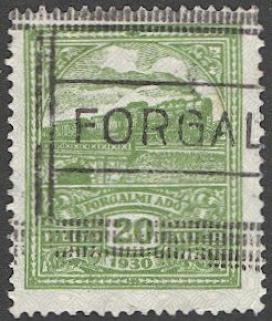 HUNGARY 1930 Barefoot #44, 20f Used Forgalmi Ado (Sales Tax) VF - Train