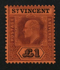 MOMEN: ST VINCENT SG #93 1911 MINT OG VLH £275 LOT #61649