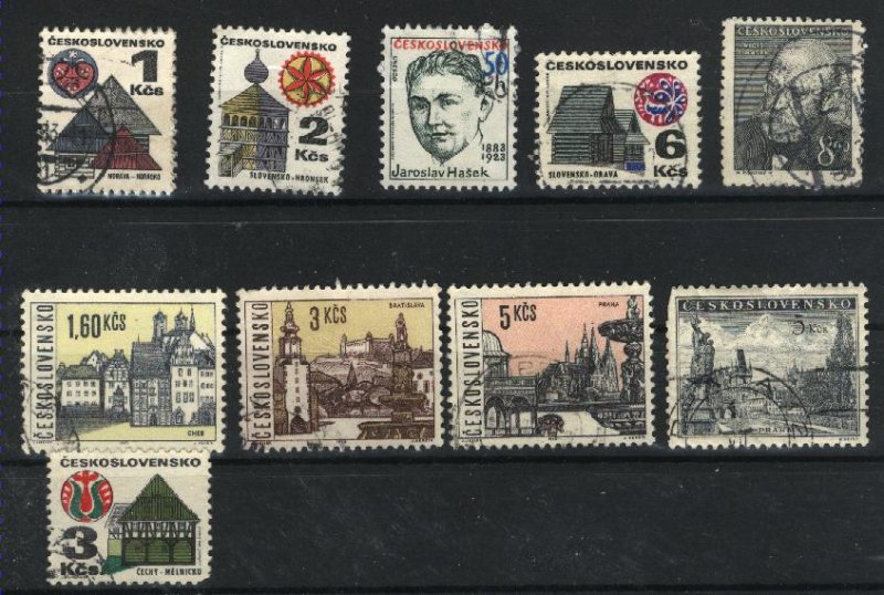 Czechoslovakia 619, 1733, 1735, 1736A, 1739, 1350, 1352, 1353, 2444, +1 used  PD