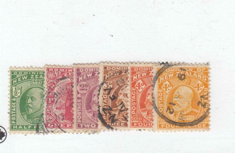 NEW ZEALAND # 130-135 VF-USED KEV11 ISSUES CAT VALUE $50+