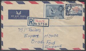 Ghana - Dec 2, 1958 Registered Cover to England