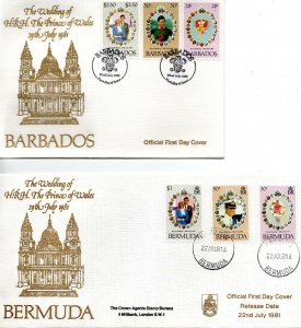 1981 Royal Wedding collection of 28 Commonwealth First Day Covers