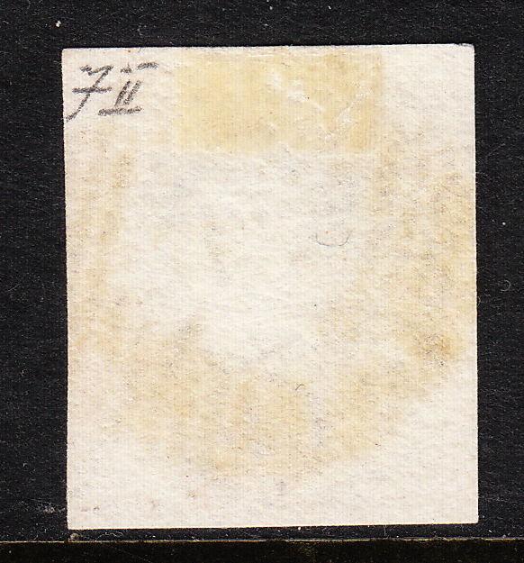 BELGIUM — SCOTT 6 — 1851 10c LEOPOLD — 2 L WMK (NO FRAME) — USED — SCV $8.50