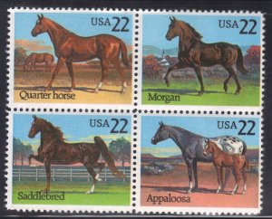 USA SCOTT#2155-58 MNH BLOCK of 4 , 22c, 1985