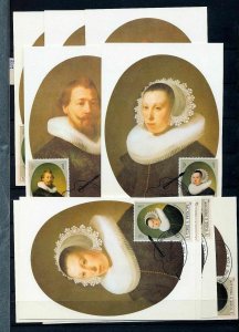 St Thomas Principe 1983 Art Paintings Maxi Cards x 10 (GX 271