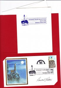 Signed USPS Ltd Ed 2nd Day #2969 (#2969-73) Split Rock Lighthouse COA 1996