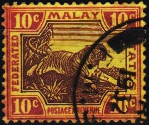 Malaya(Federated Malay States). 1900 10c S.G.67 Fine Used