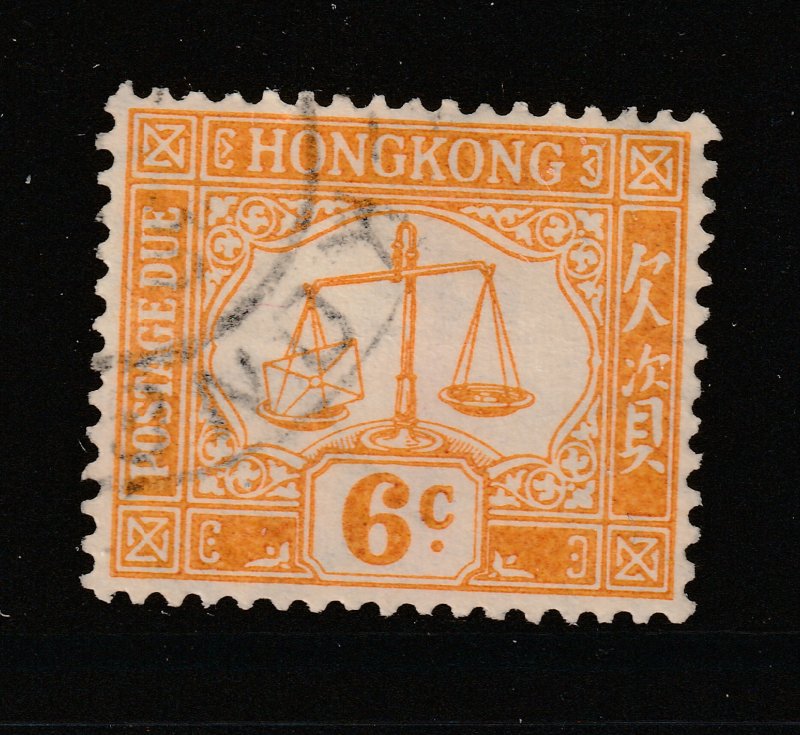 Hong Kong a 6c Post Due with sideways wmk. from 1931