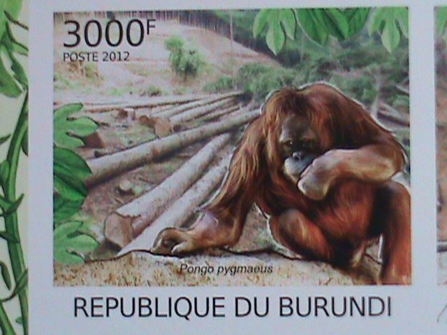 ​BURUNDI STAMP 2012 SC#1111 DEFORESTATION-PROTECTION OF NATURE-IMPER -MNH S/S