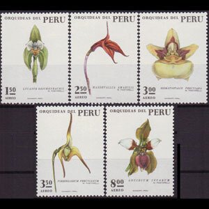 PERU 1973 - Scott# C377-81 Orchids Set of 5 NH