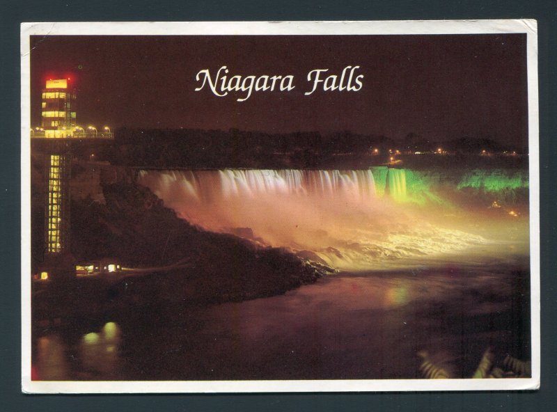 1985 Postcard - Niagara Falls, Ontario Canada to West Germany