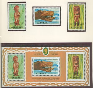 Aitutaki #160-162a Mint (NH) Single (Complete Set)