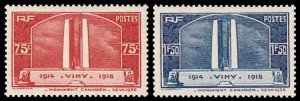 France Scott 311-312 (1936) Mint LH VF, CV $25.00 C