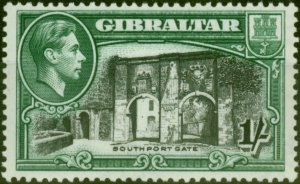 Gibraltar 1938 1s Black & Green SG127a P.13.5 Fine VLMM