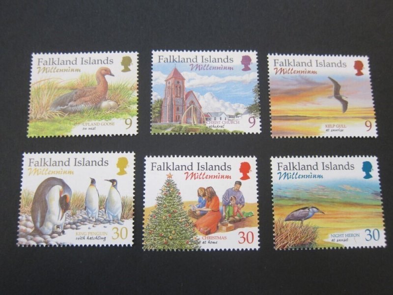 Falkland Islands 1999 Sc 750-55 bird set MNH