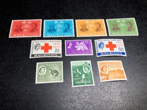 Mauritius Scott 266-75 Mint