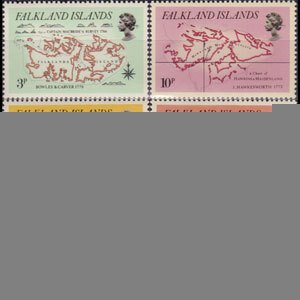 FALKLAND IS. 1981 - Scott# 318-22 Old Maps 3-25p NH