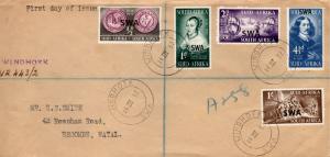 South West Africa 1952 Cover from Windhoek to Escombe,Natal Postal History