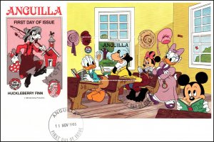Anguilla 653-656 Disney's Set of Three U/A FDCs