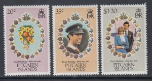 Pitcairn Islands 206-208 Royal Wedding MNH VF