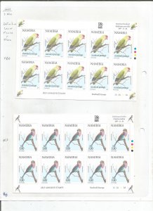 NAMIBIA - 1997 - Birds - Perf 2 x10v Sheets - Mint Self Adhesive Never Hinged