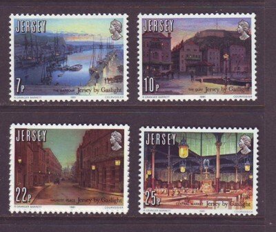 Jersey Sc 275-9 1981 Gaslight stamp set mint NH