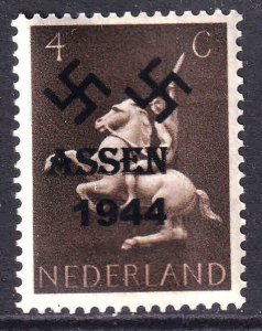 NETHERLANDS 250 ASSEN 1944 OVERPRINT OG NH U/M F/VF BEAUTIFUL GUM