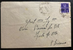 1943 Italian Army In Greece Fieldpost 33rd Division Cover To Elba Island