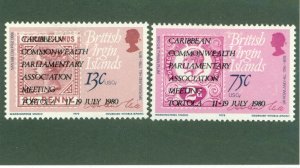 VIRGIN ISLANDS 389-90 MH BIN $0.70