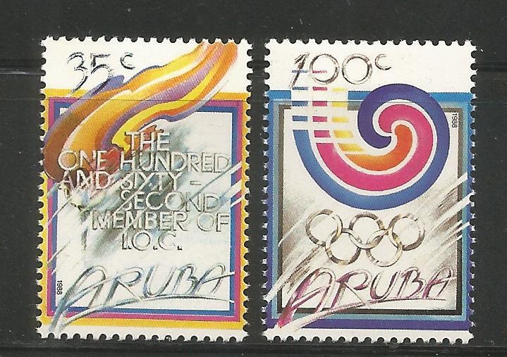 ARUBA  38-39 MINT HINGED,  ARUBA, OLYMPICS