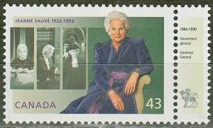 #1509 Canada MNH Jeanne Sauve with Governor General Tab