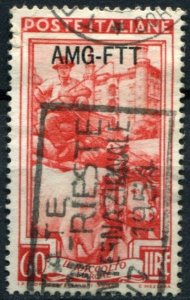 Trieste Zone A Sc#105 Used, 60L red, Italy at work (1950)