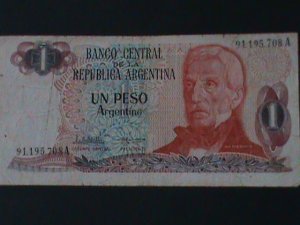 ​ARGENTINA-1983 CENTRAL BANK-$1 PESO-CIRCULATED-VERY FINE HARD TO FIND.