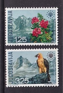 Yugoslavia   #1042-1043  MNH  1970  Nature Conservation  Year  vulture