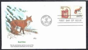 USA 1978 Red Fox,  Animal, Mammal, Wild life, Fauna FDC # 5817