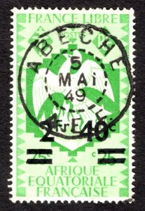 1945, French Equatorial Africa 2.40F, Used, SON cancel, Sc 162