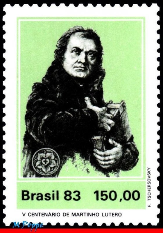 1850 BRAZIL 1983 MARTIN LUTHER, PROTESTANT, RELIGION, MI# 1955 RHM C-1312, MNH