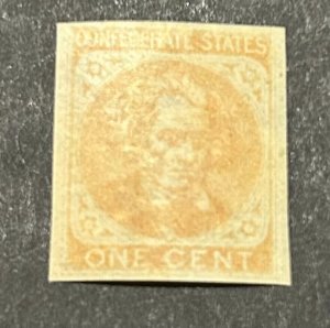 US CSA Scott #14 VF Mint LH CV $110/ Price $65 ** FREE Shipping!!