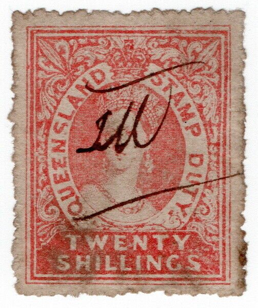 (I.B) Australia - Queensland Revenue : Stamp Duty 20/-