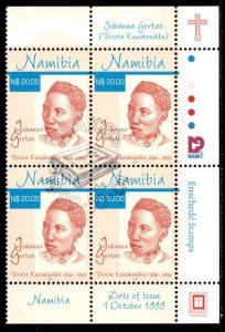 Namibia - 1999 Johanna Gertze Control Block Used SG 851