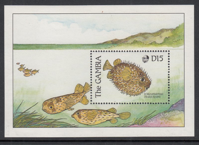 Gambia 895 Fish Souvenir Sheet MNH VF